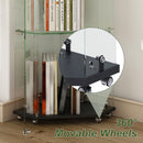 5 Tier Diamond Glass Display Case With 5 Dynamic LED Modes - Black