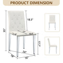 Dining Chairs With Ergonomic Buckle Backrest For Home