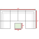 6 Person Wicker Seating Group With Premium Cushions - Gray Mix