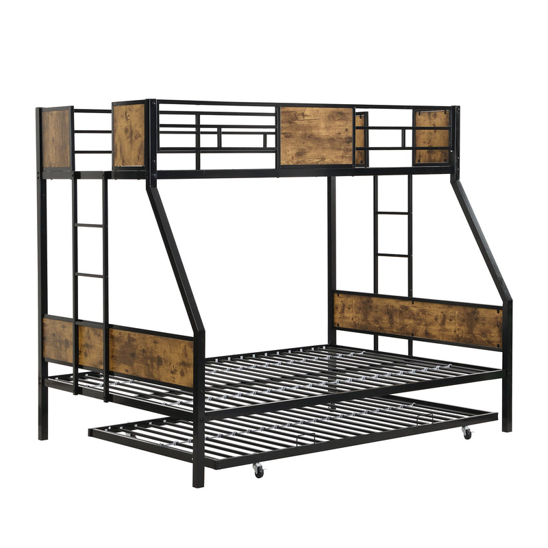 Modern Metal Bunk Bed With Dual Side Ladder And Metal Desig