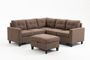 Modular Sectional Sofa Assemble Modular Sectional Sofas Bundle Set Cushions, Easy to Assemble Left & Right Arm Chair,Corner Chair, Ottomans Table