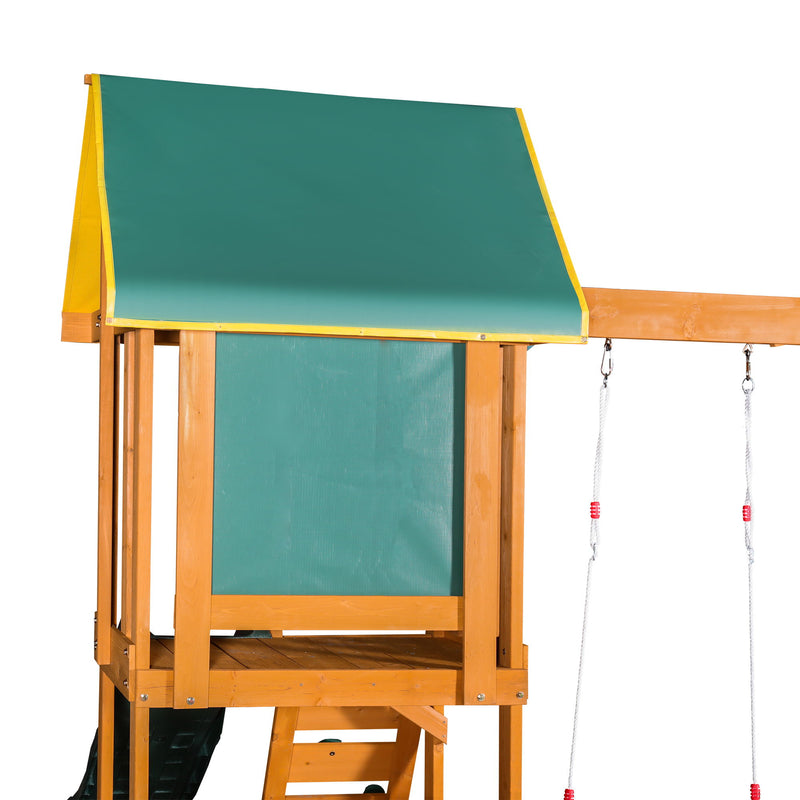Children's Playset 3 In 1 With Slide, Swings, And Climber