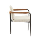 Modern Dining Chair Set With Durable Iron Frame And Comfortable Fabric Upholstery