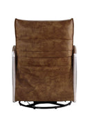 Qalurne - Recliner - 2-Tone Mocha Top Grain Leather & Aluminum - Atlantic Fine Furniture Inc