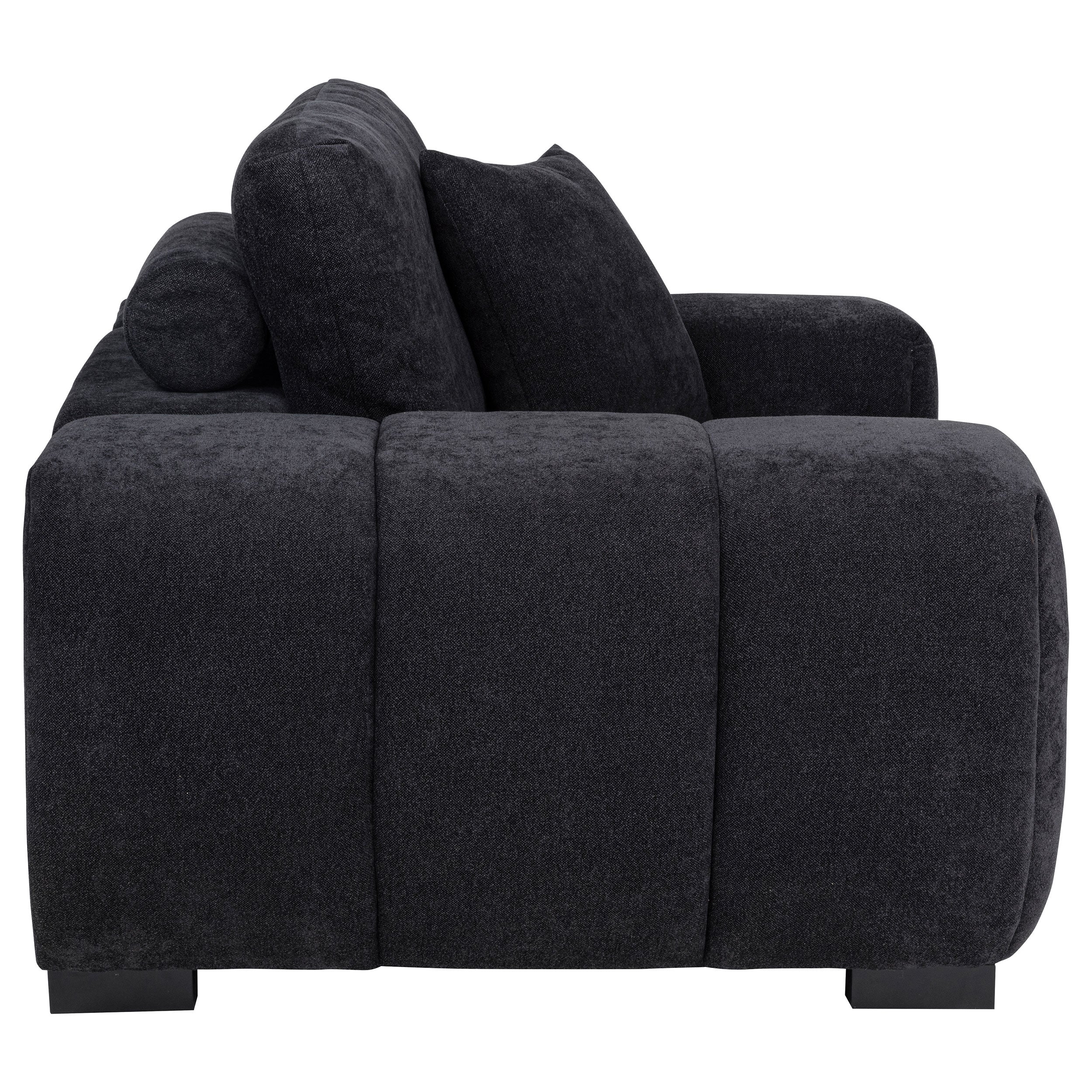 Octavia Upholstered Track Arm Accent Chair Black — view 6