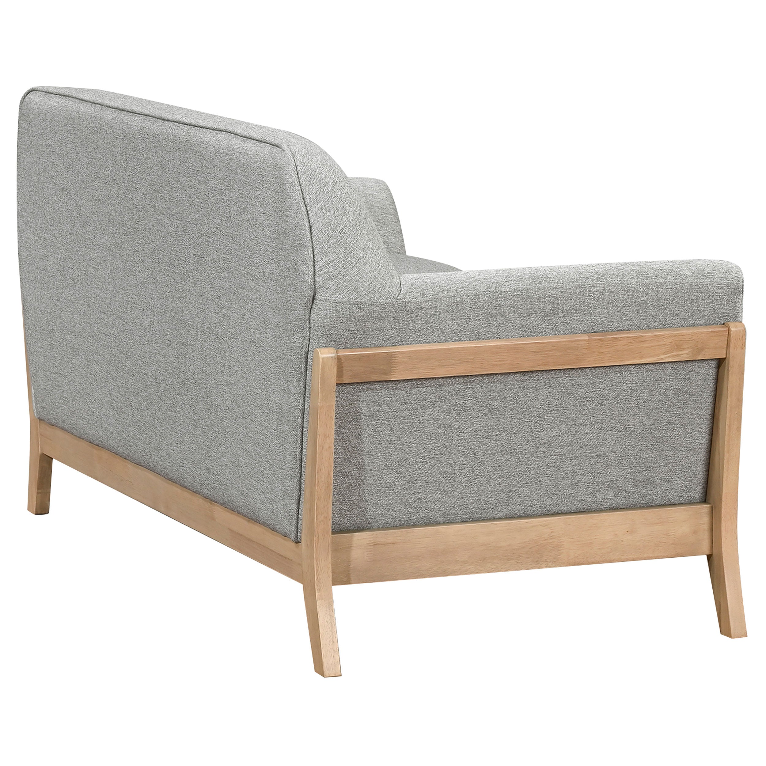 Vaughn 3-piece Fabric Upholstered Flared Arm Sofa Set Grey — view 9