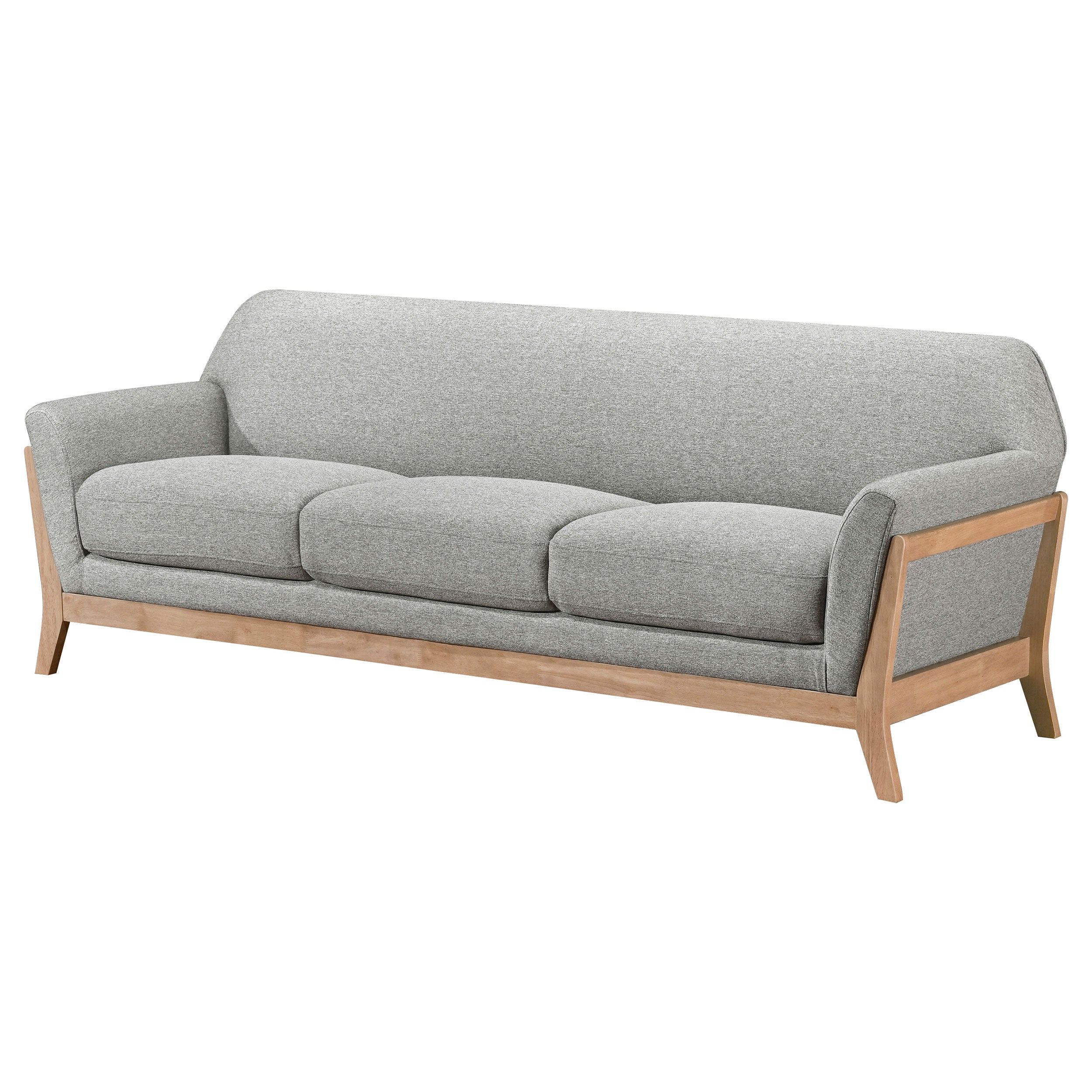 Vaughn Fabric Upholstered Flared Arm Sofa Grey — view 4