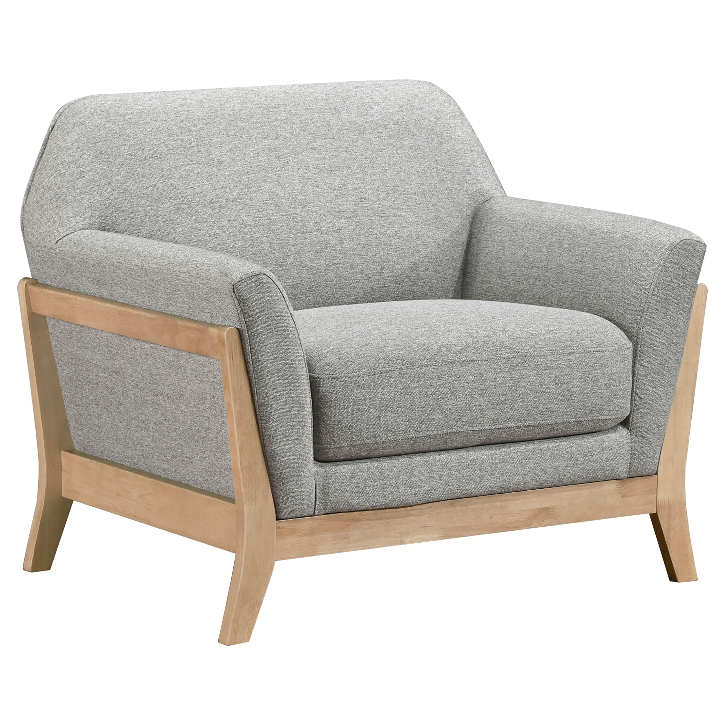 Vaughn Fabric Upholstered Flared Arm Accent Chair Grey — view 1