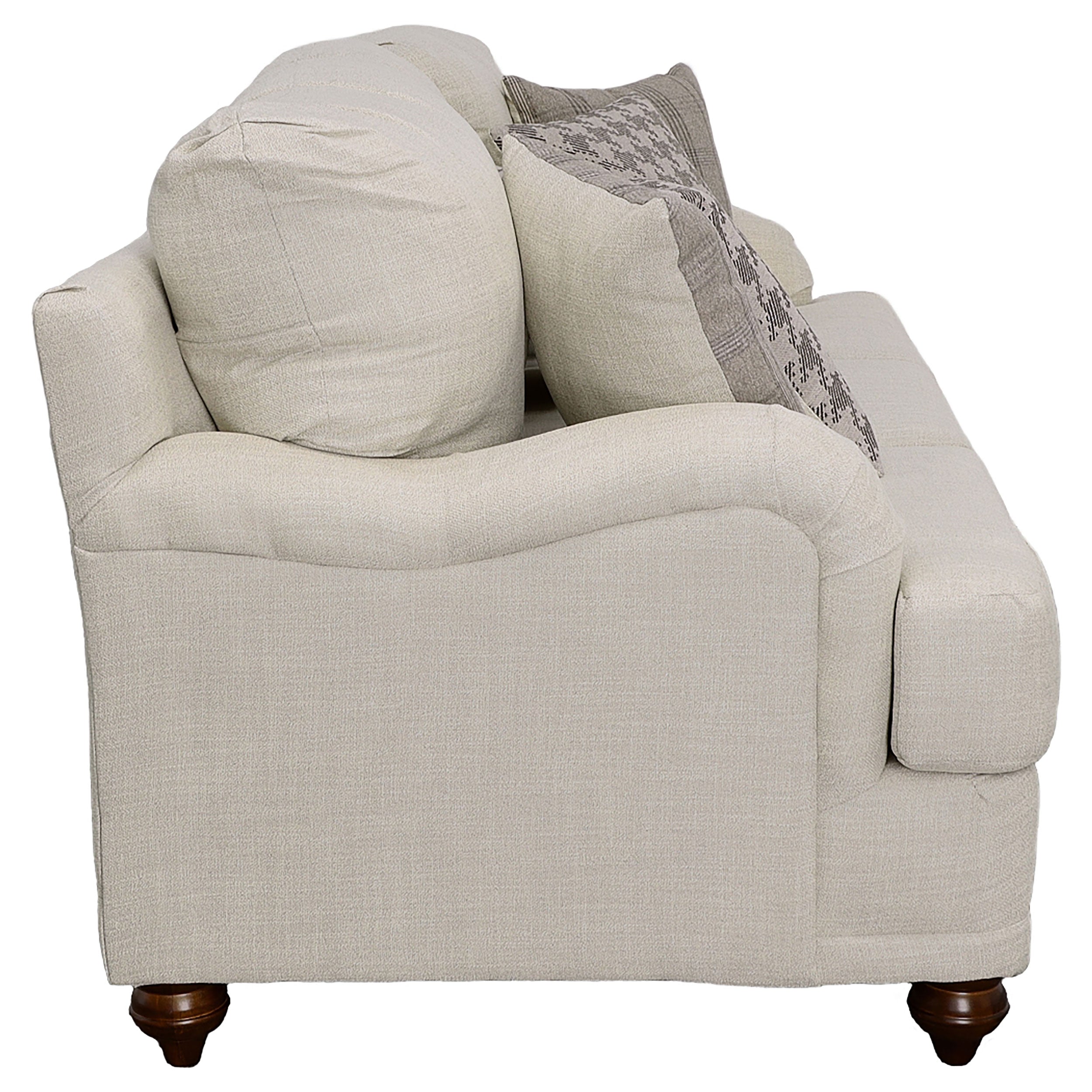 Glenn Upholstered English Arm Sofa Light Grey and Grey — view 5