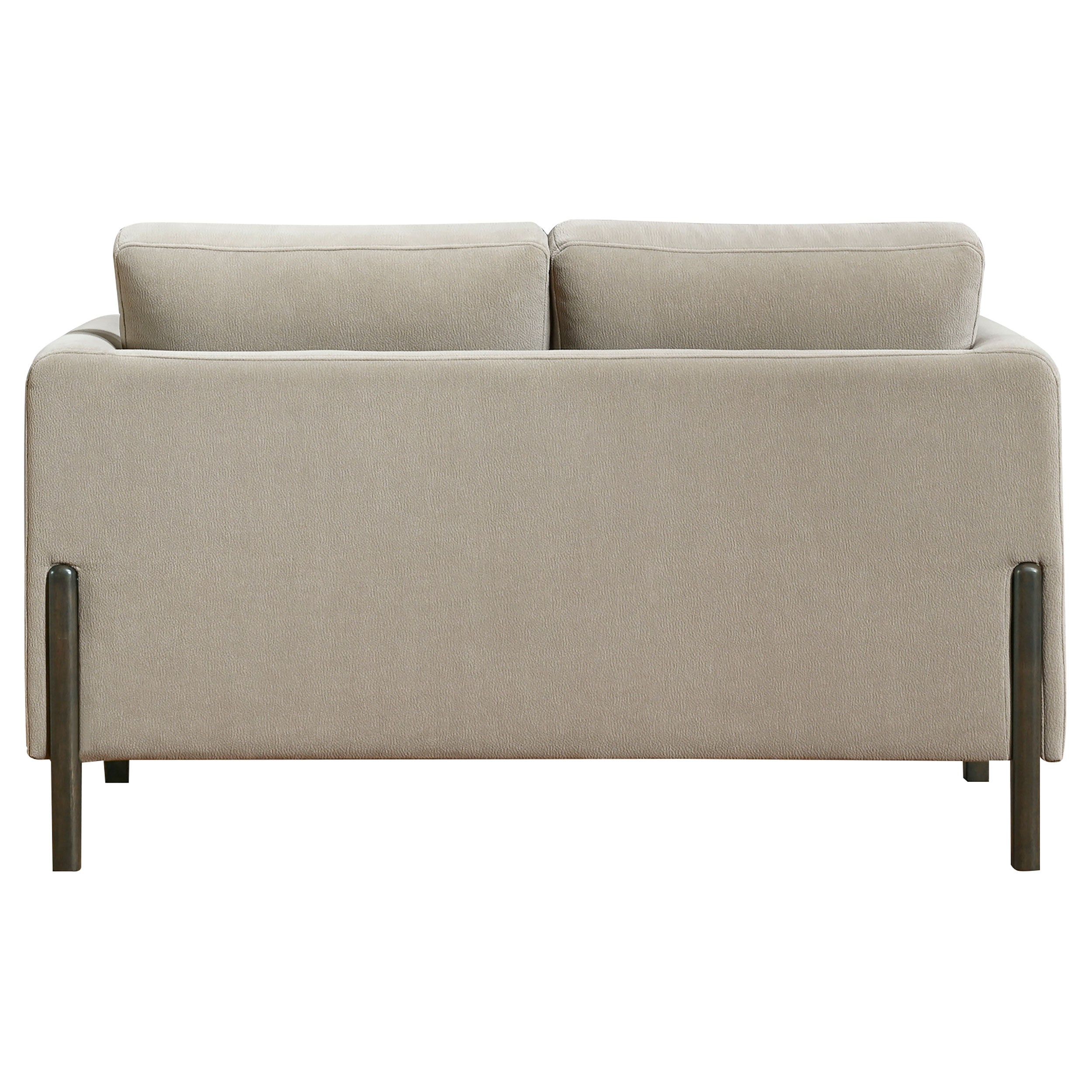 Islington Fabric Upholstered Panel Arm Loveseat Taupe — view 5