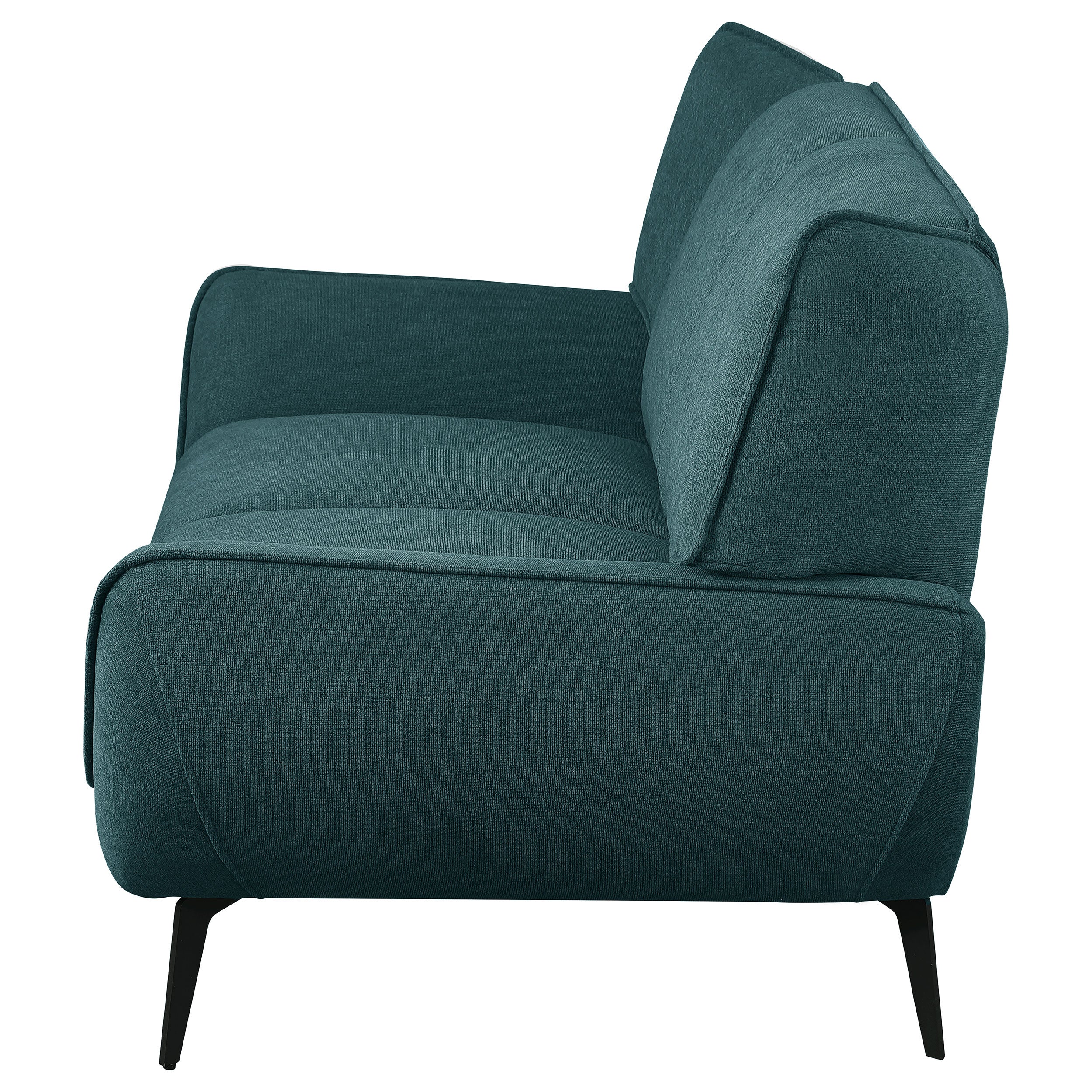 Acton Upholstered Flared Arm Loveseat Teal Blue — view 5