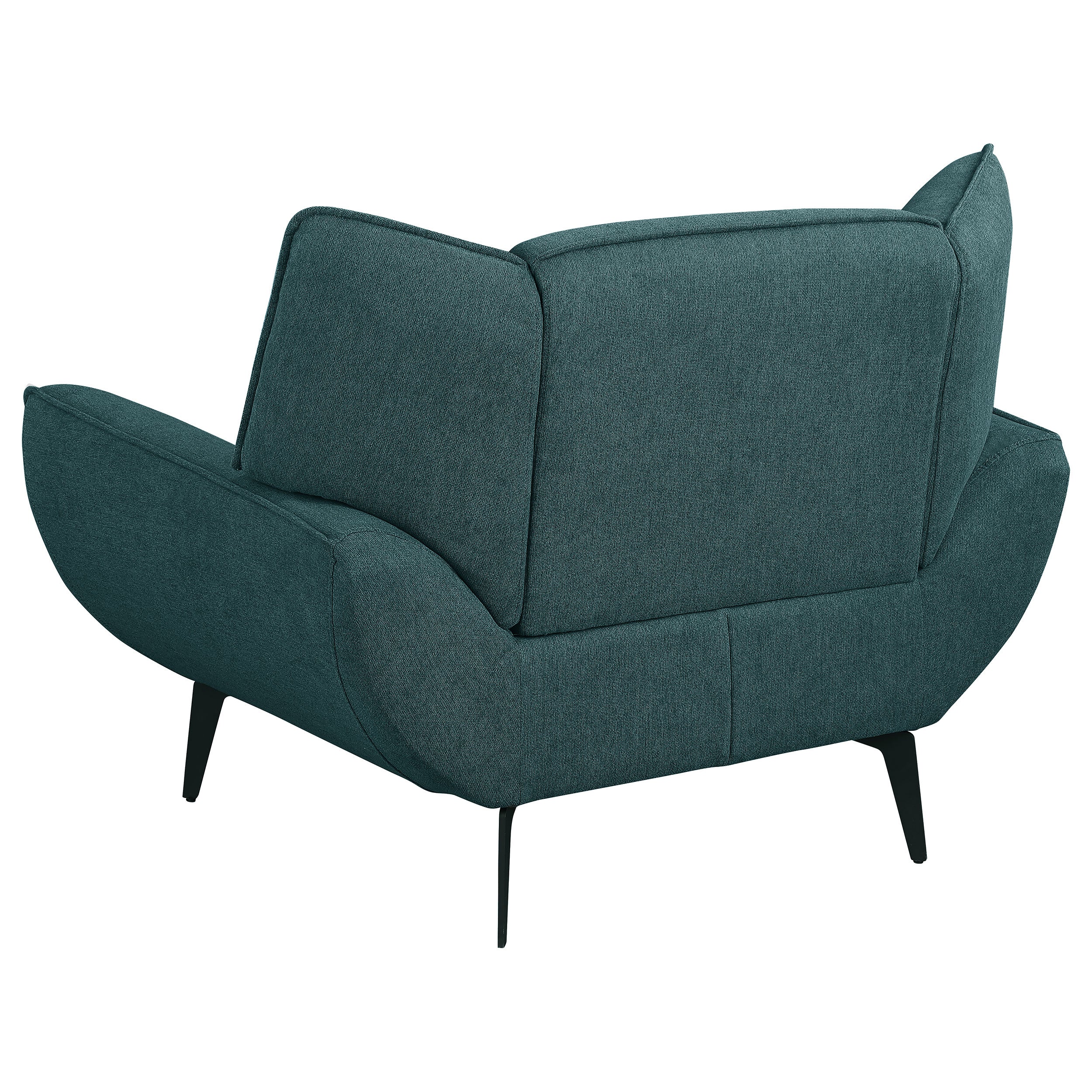 Acton Upholstered Flared Arm Accent Chair Teal Blue — view 6