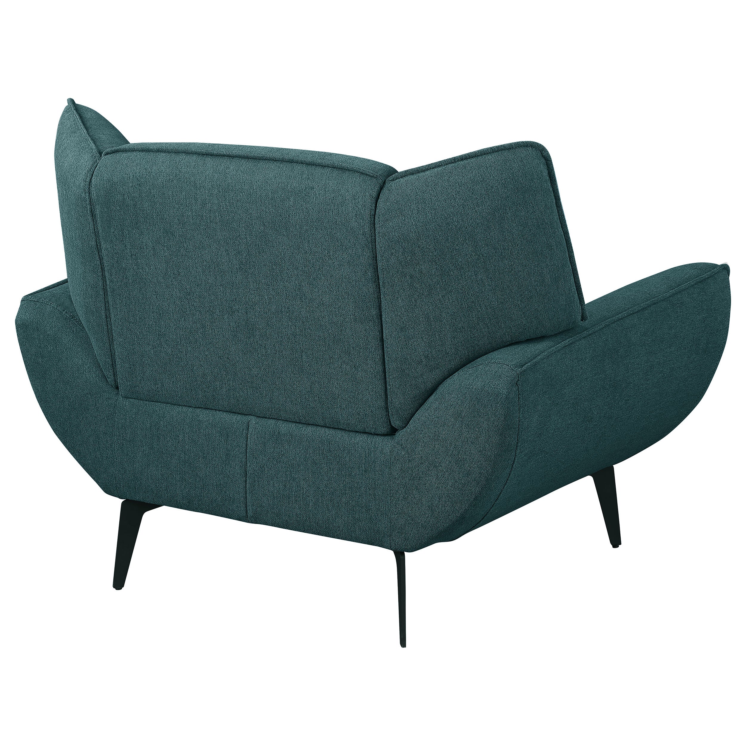 Acton Upholstered Flared Arm Accent Chair Teal Blue — view 7