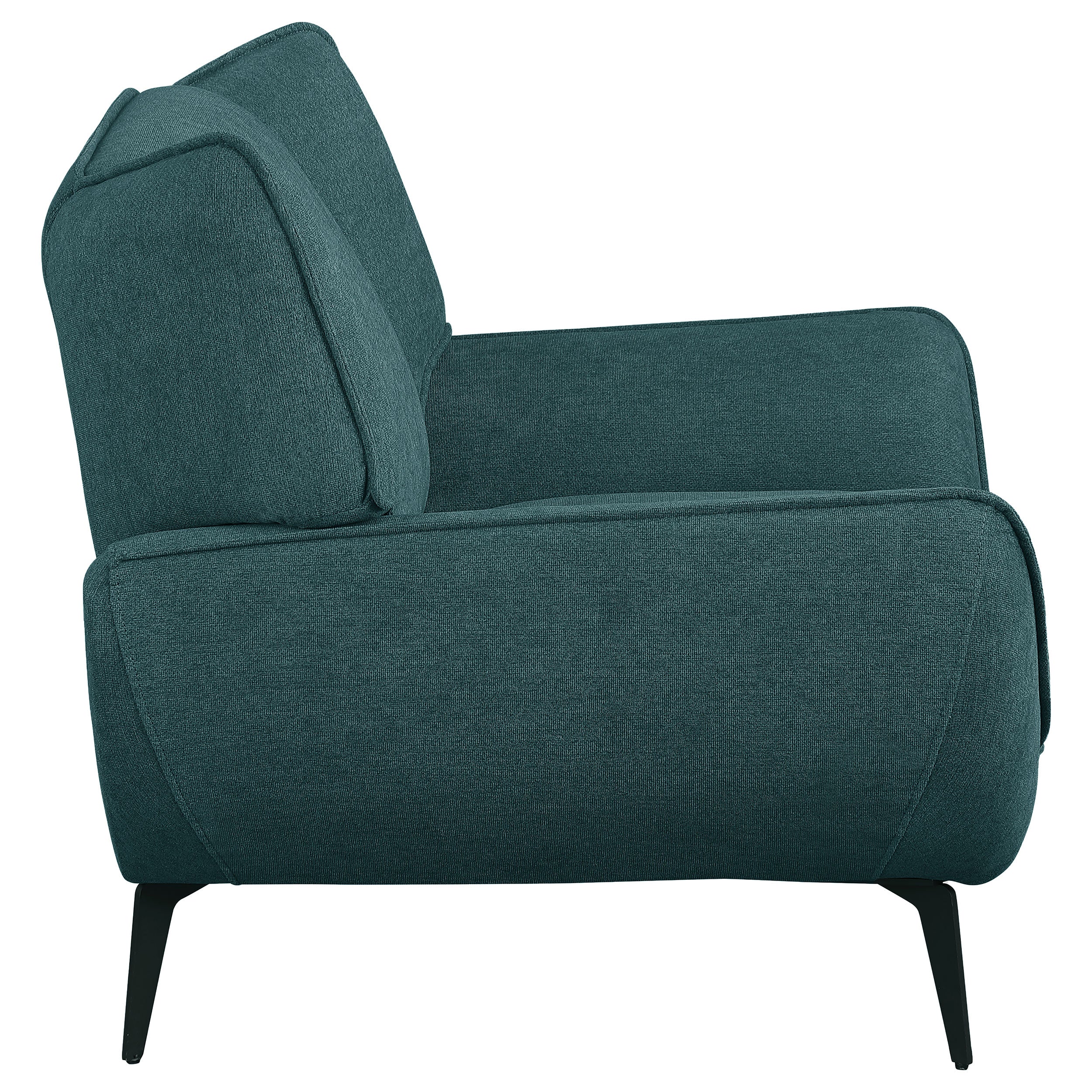 Acton Upholstered Flared Arm Accent Chair Teal Blue — view 8