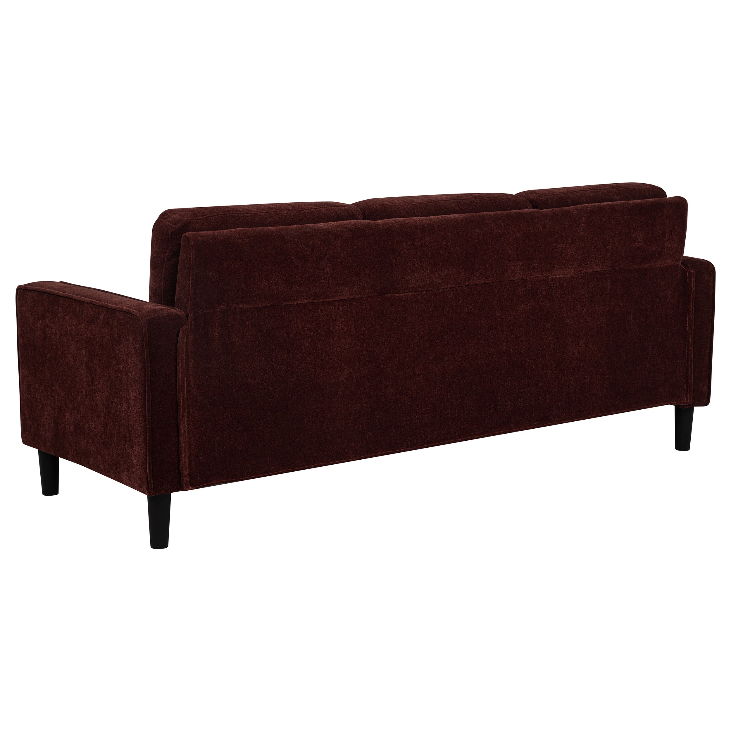 Ruth 2-piece Fabric Upholstered Track Arm Sofa Rust Red — view 5
