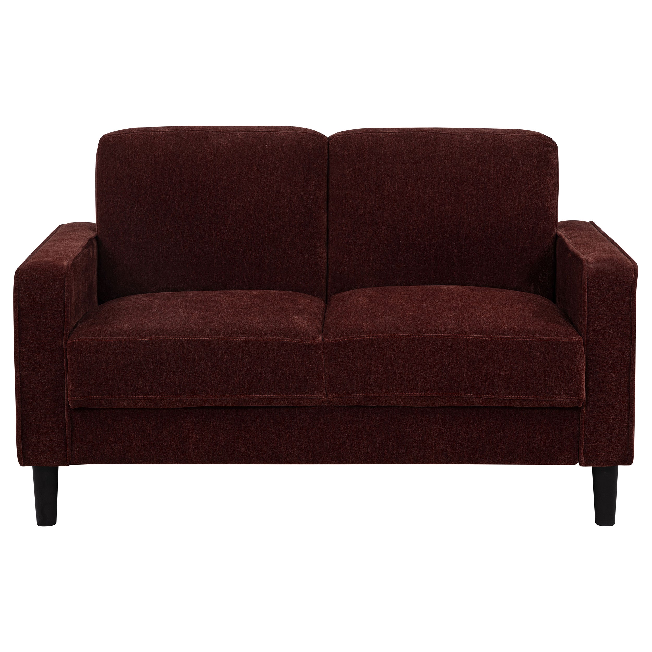 Ruth 3-piece Fabric Upholstered Track Arm Sofa Rust Red — view 8