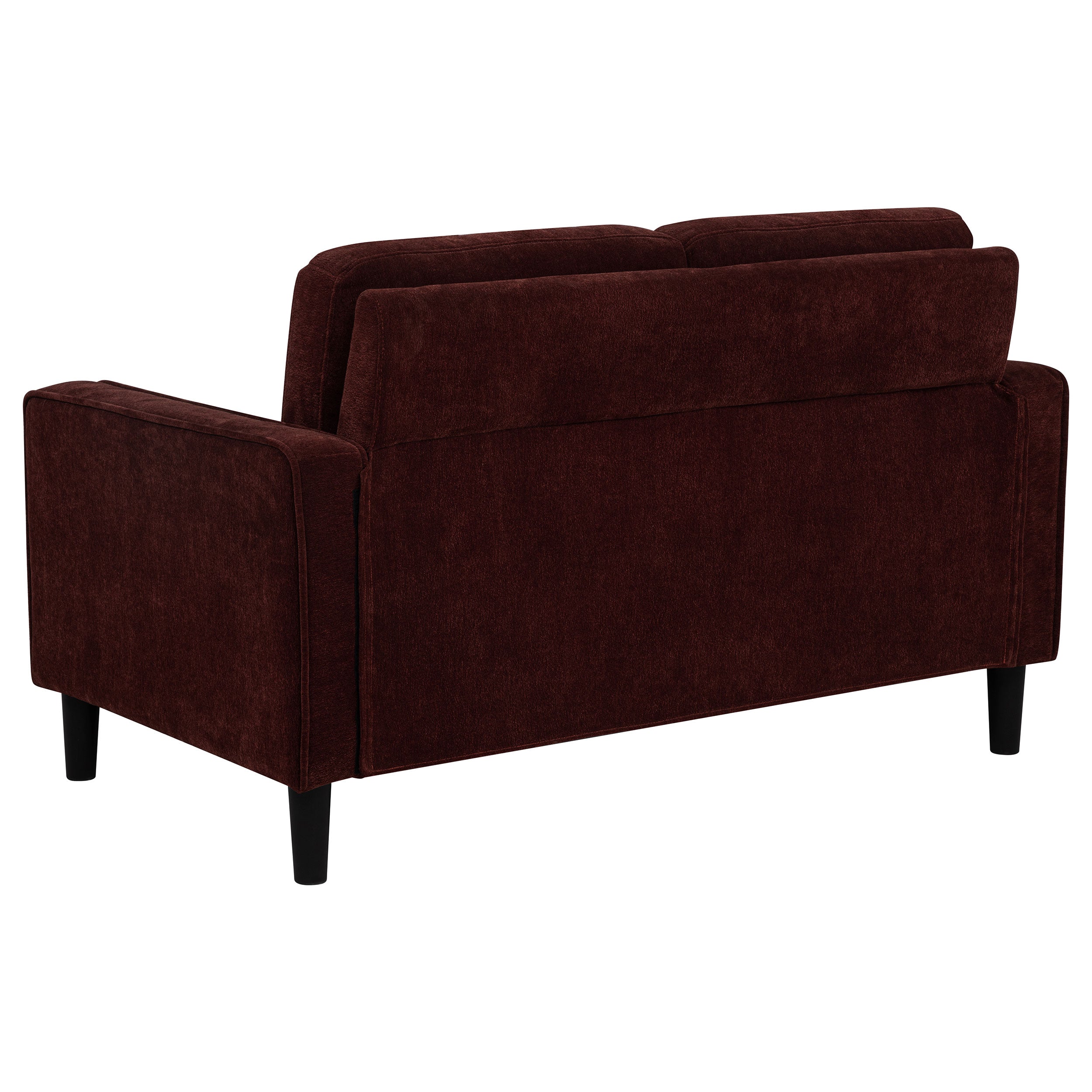 Ruth 3-piece Fabric Upholstered Track Arm Sofa Rust Red — view 9