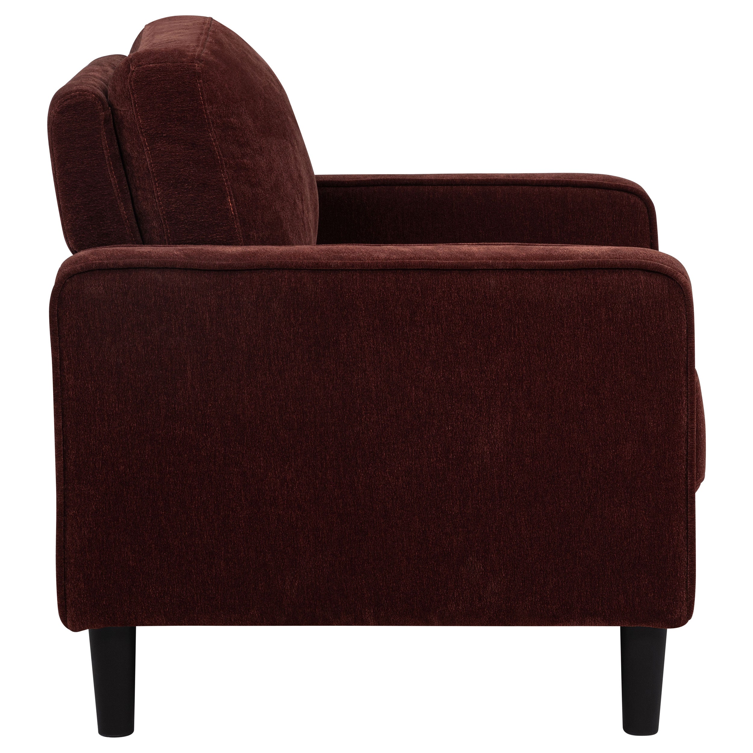 Ruth 3-piece Fabric Upholstered Track Arm Sofa Rust Red — view 14