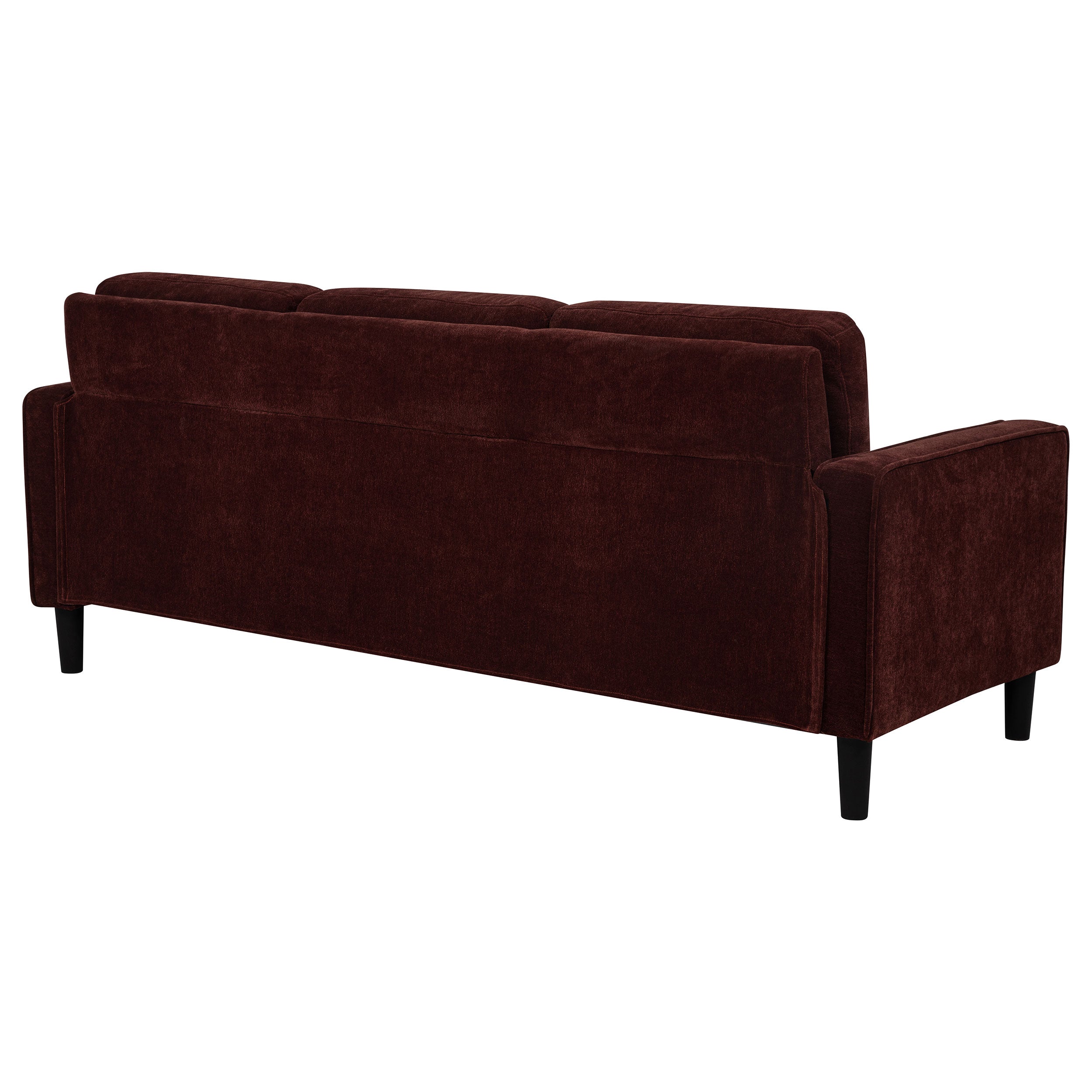 Ruth 77-inch Fabric Upholstered Track Arm Sofa Rust Red — view 7