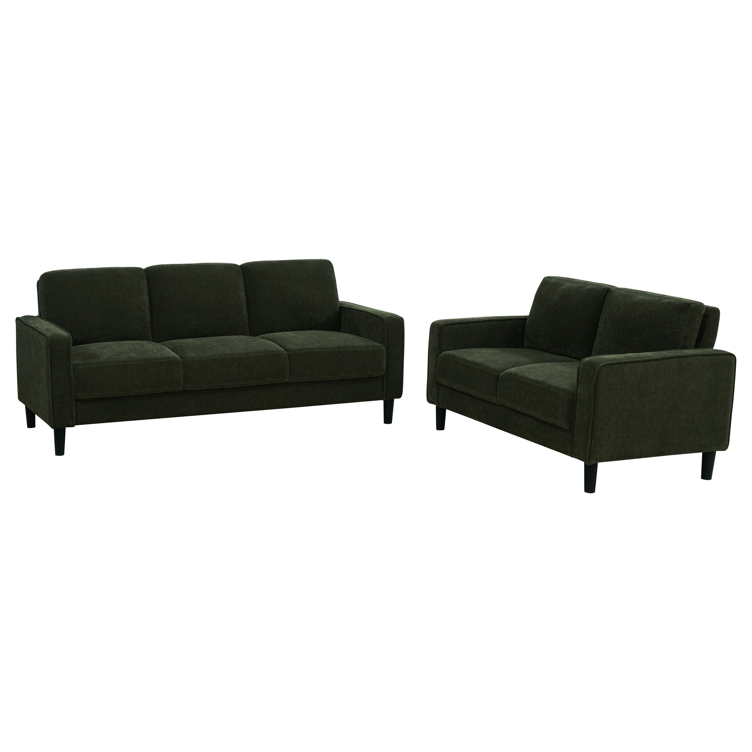 Ruth 2-piece Fabric Upholstered Track Arm Sofa Matcha Green — view 1