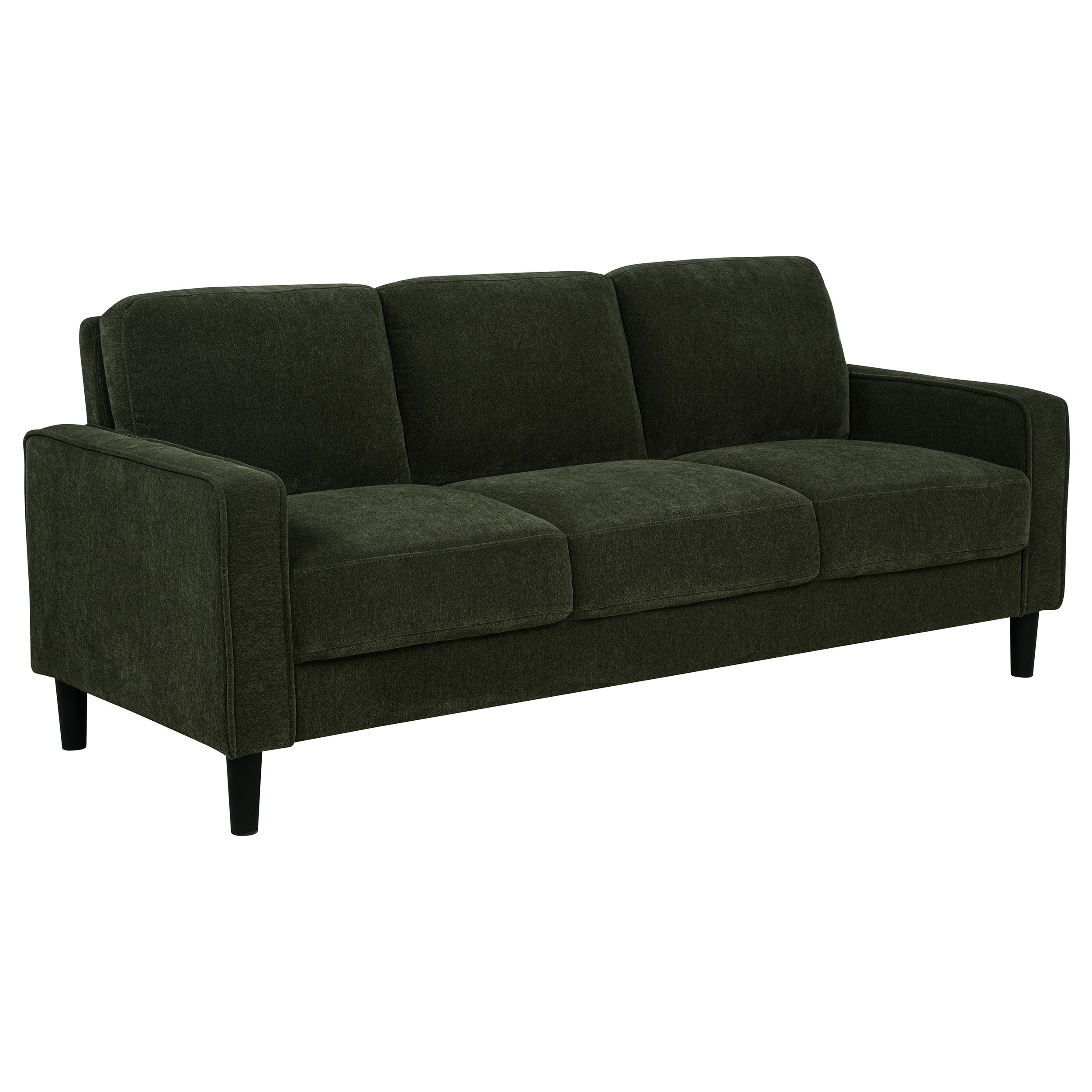 Ruth 77-inch Fabric Upholstered Track Arm Sofa Matcha Green — view 1