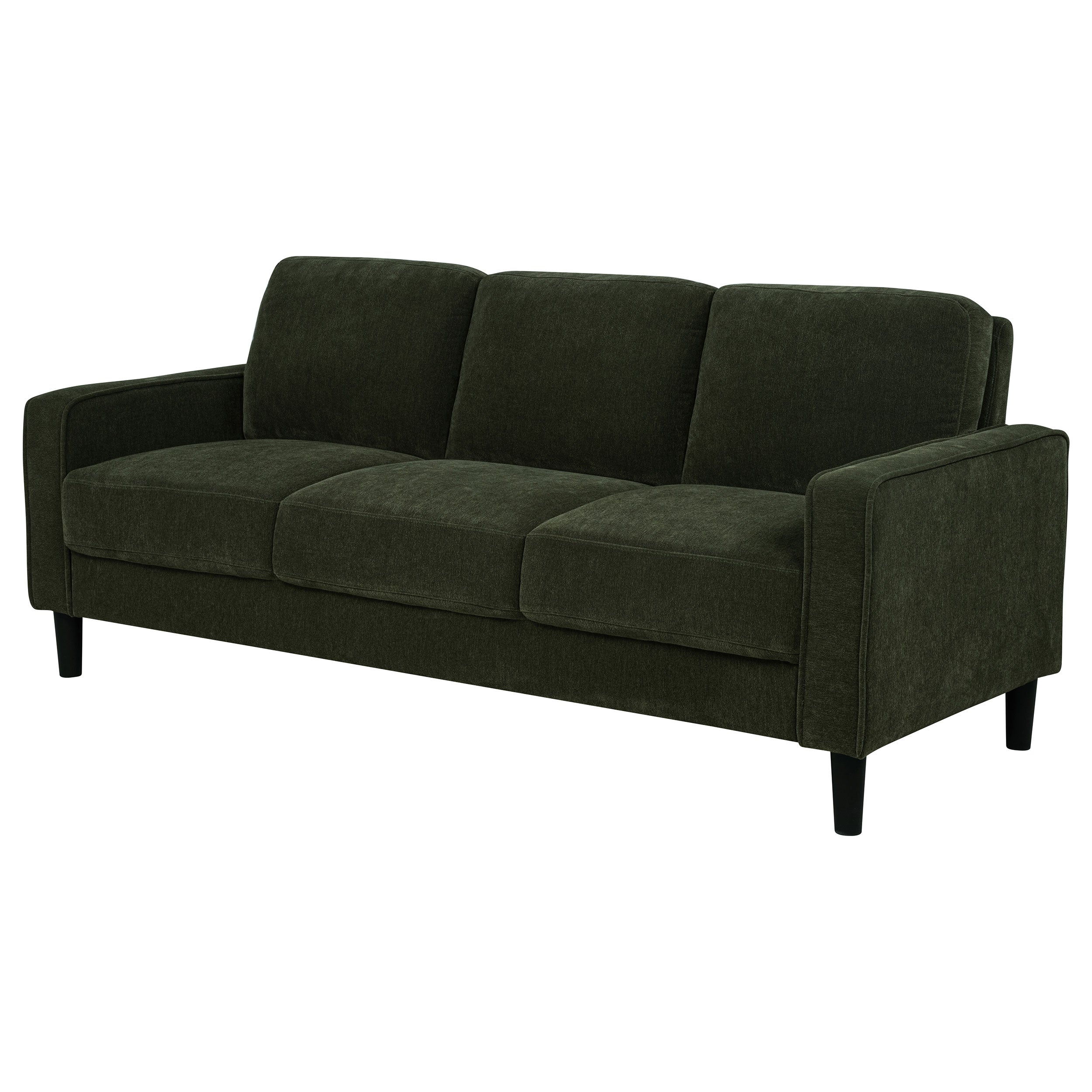 Ruth 77-inch Fabric Upholstered Track Arm Sofa Matcha Green — view 4