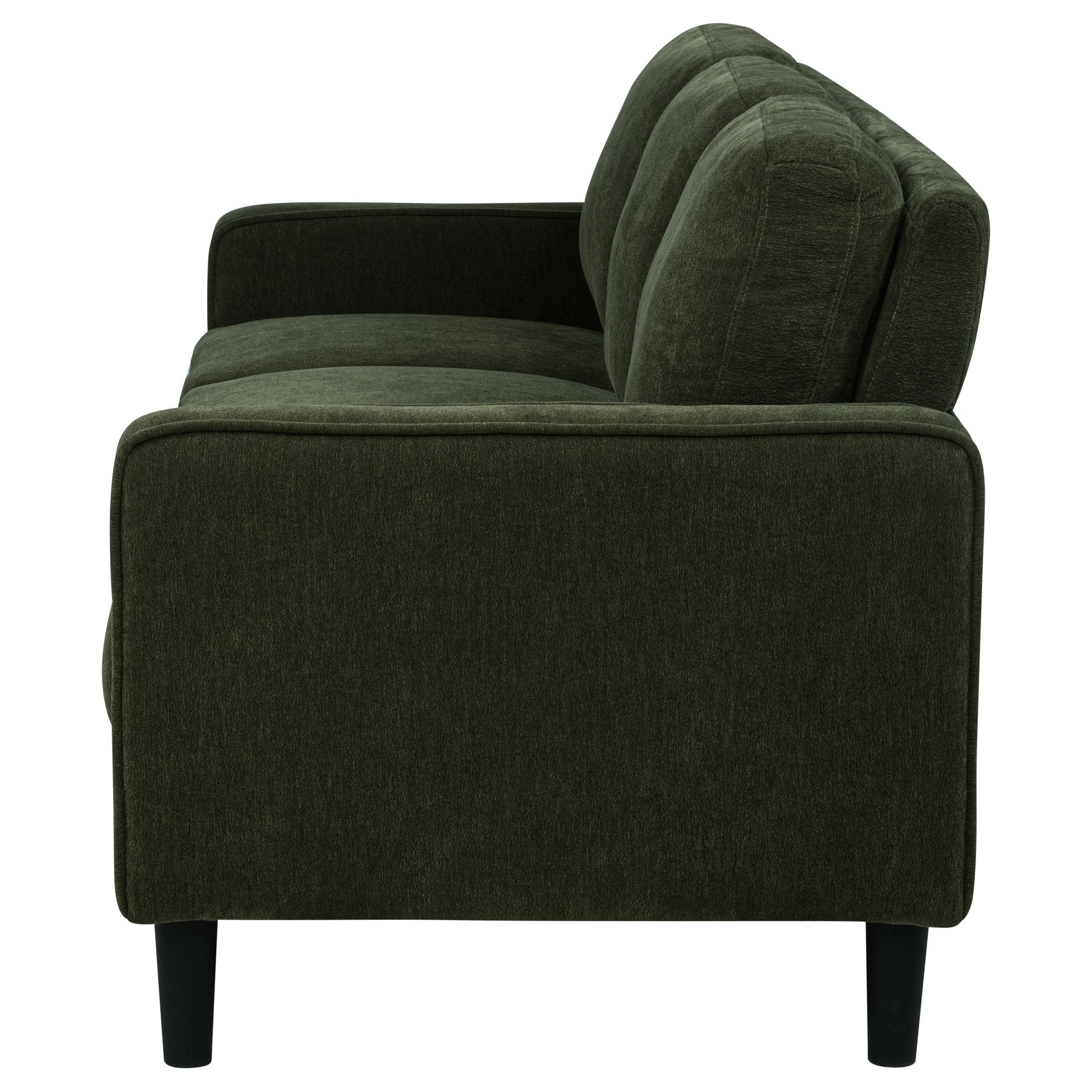 Ruth 77-inch Fabric Upholstered Track Arm Sofa Matcha Green — view 5