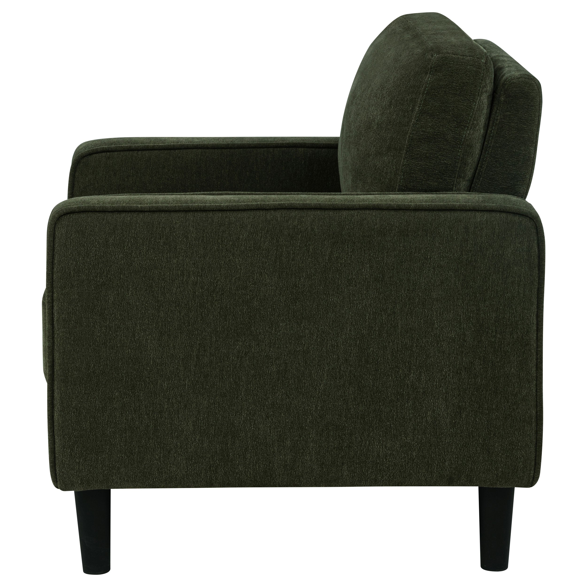 Ruth Fabric Upholstered Track Arm Accent Chair Matcha Green — view 5