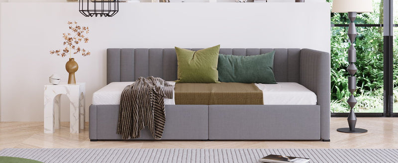 Upholstered Daybed, Sofa Bed Frame, No Box Spring Needed