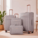 4 Piece Set, Softshell Suitcase Spinner Wheels Terylene Luggage Sets