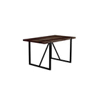 Modern Dining Table With Black Metal Legs For 4 - 6 Person
