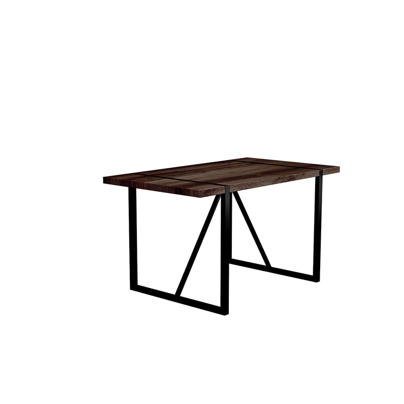 Modern Dining Table With Black Metal Legs For 4 - 6 Person