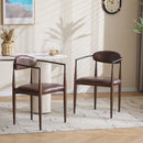 Modern Luxe Dining Arm Chair Set With Upholstery