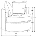 Debbie - Upholstered Swivel Accent Chair