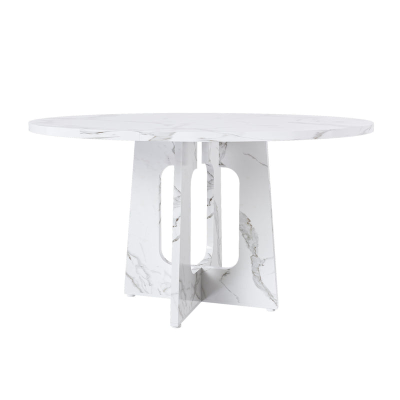 Round Dining Table For 4 - White