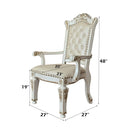 Vendom - Dining Chair (Set of 2) - PU & Antique Pearl Finish - Atlantic Fine Furniture Inc