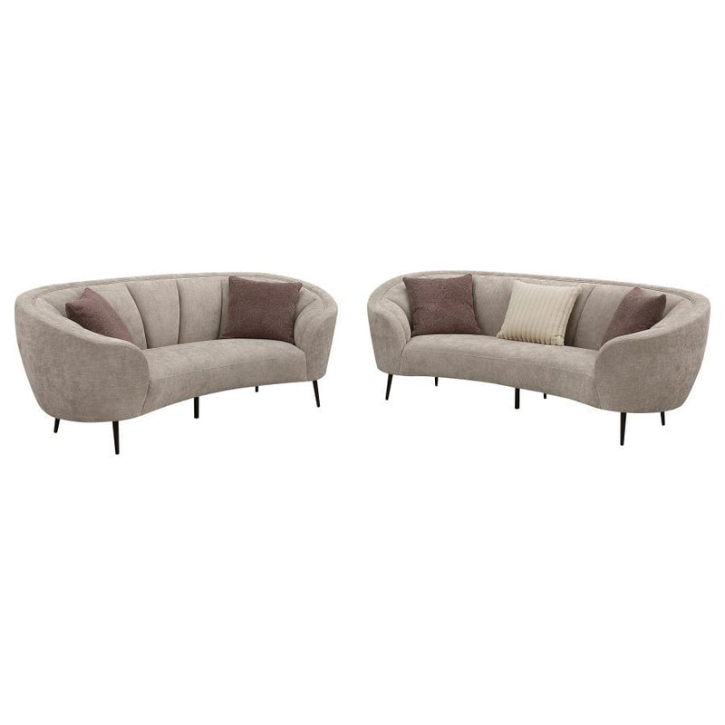 Ellorie - Upholstered Curved Sofa Set