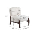 Modern Boucle Lounge Chair With Solid Wood Fram
