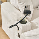 Oversized Chaise Lounge Chair With Ottoman And Storage