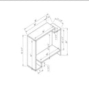 Contemporary Console Table With Two Open Shelves - White / Gray