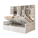 Daybed With All-In-One Cabinet And Shelf