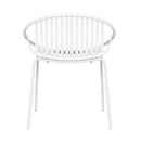 Stackable Outdoor Chairs With Breathable Plastic Backrest (Set of 2)