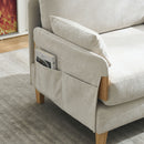 Mid Century Modern Foldable Sofa Bed, 3 In 1 Convertible Sleeper With 3 Pillows