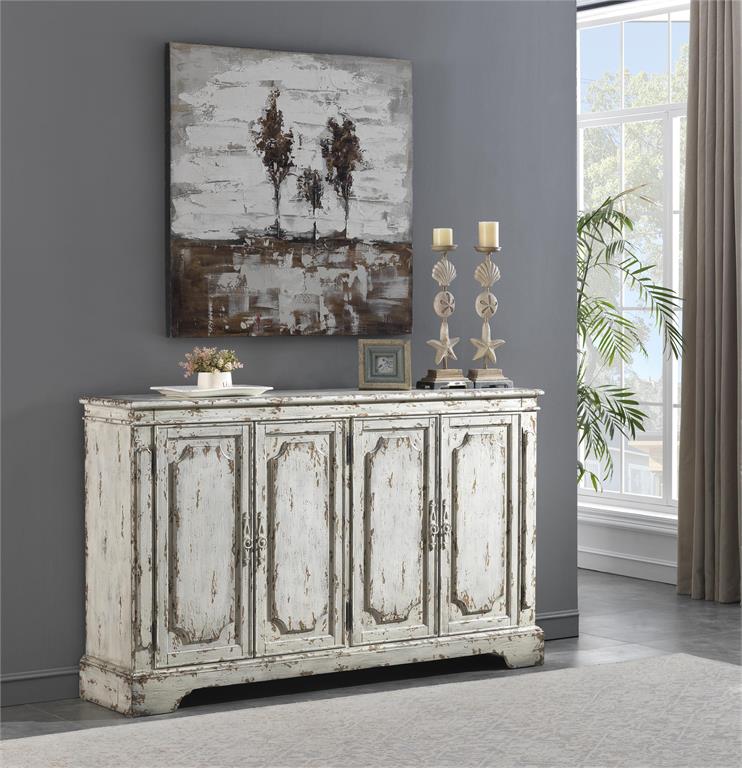 Frost Distressed Finish Sideboard Credenza