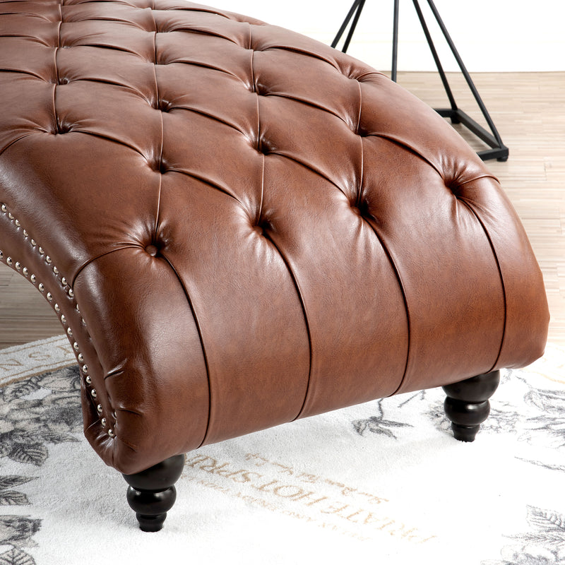 Tufted Armless Chaise Lounge