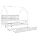 House Bed With Trundle, Kids Bed With Shelf