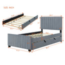 Upholstered Design Platform Bed With Trundle