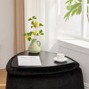 Upholstered Storage Ottoman Set With Reversible Lid