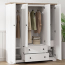 4 Door Wardrobe Armoire With 2 Drawers