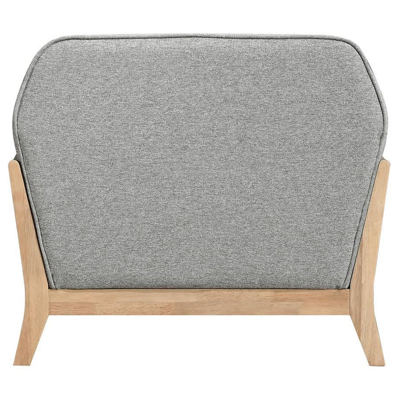 Vaughn - Fabric Upholstered Flared Arm Accent Chair - Gray